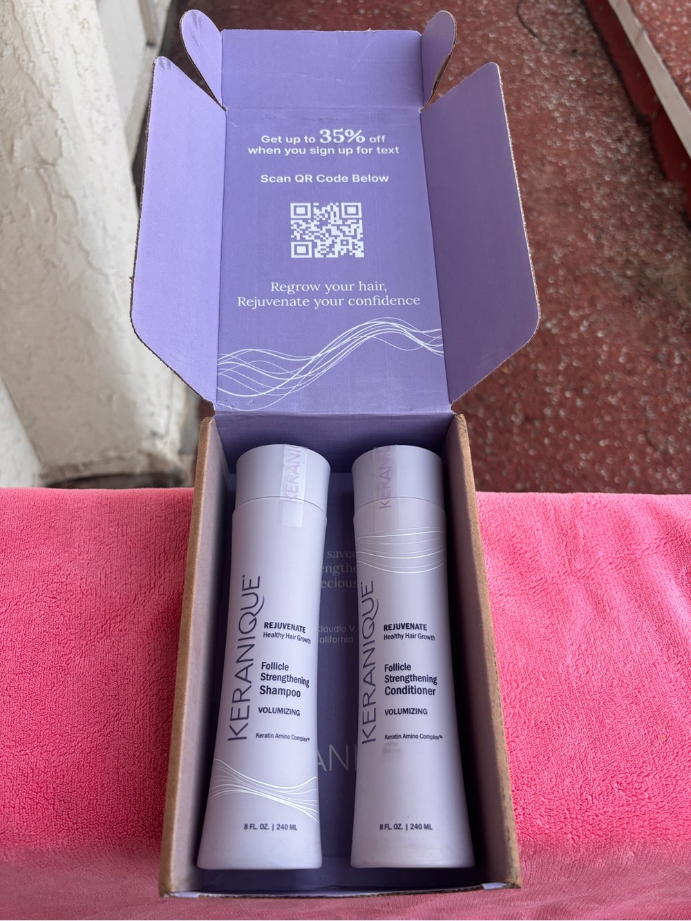Keranique Rejuvenate Volumizing Shampoo & Conditioner Set 8 oz Each
